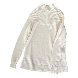 Anthropologie‎ Welford Mock Neck Pullover Sweater Top Ivory Size xS